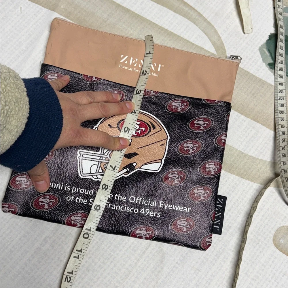 Zenni San Francisco 49ers Eyewear Pouch makeup bag faux leather